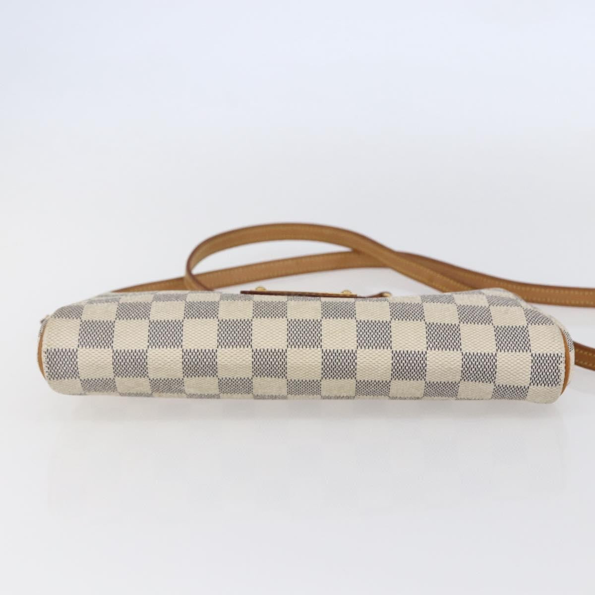 Louis Vuitton Eva Handbag Damier, WHITE, CANVAS, Handbag