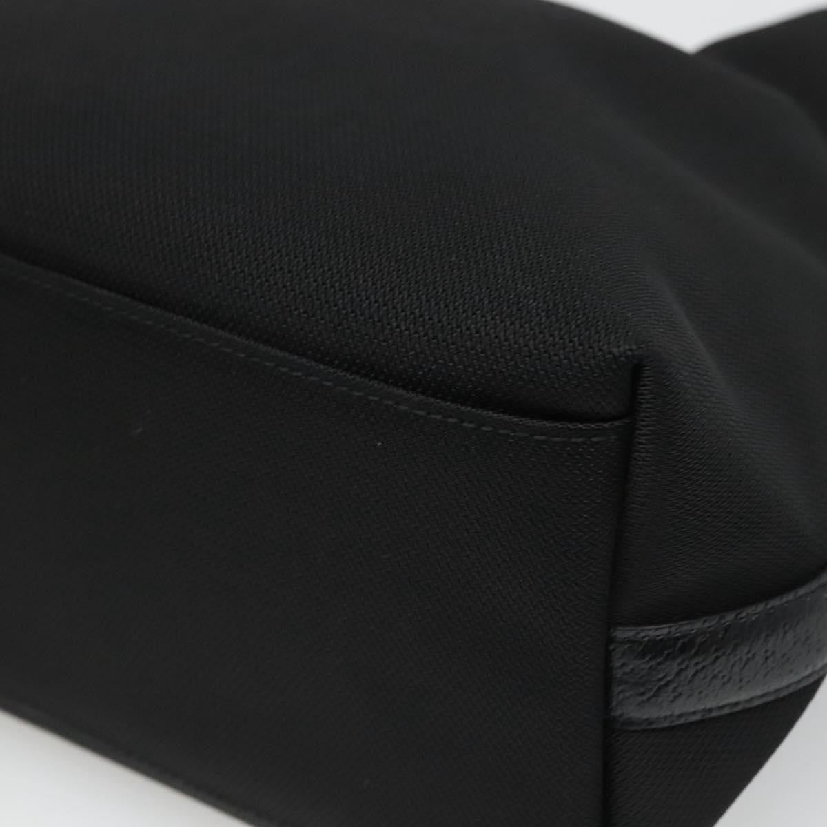 Salvatore Ferragamo Gancini handbag Canvas, BLACK, CANVAS, Handbag