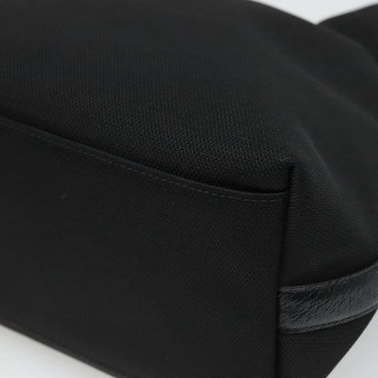 Salvatore Ferragamo Gancini handbag Canvas, BLACK, CANVAS, Handbag