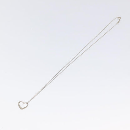 Tiffany & Co. Elsa Peretti Open Heart Pendant Necklace Sterling Silver, SILVER, SILVER, Necklace