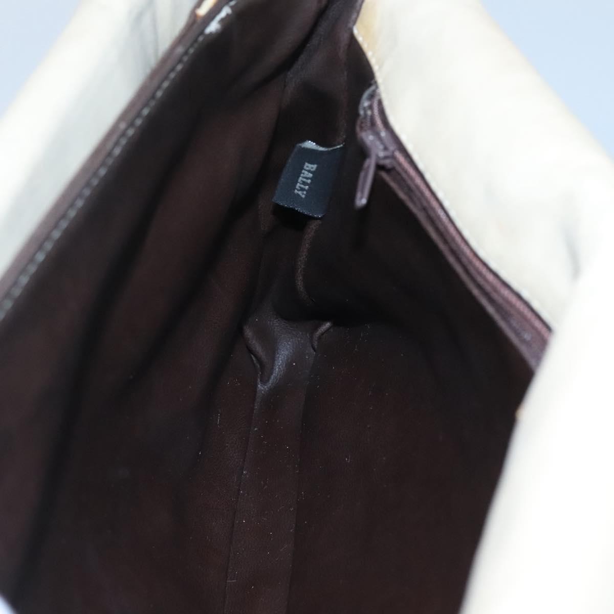 Bally Vintage Chain Shoulder Bag Quilted Leather, BEIGE, LEATHER, Shoulder bag