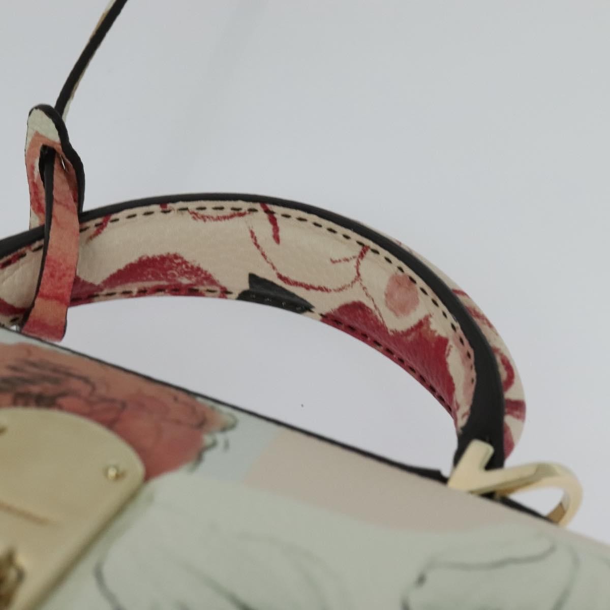 Salvatore Ferragamo Boxyz Top Handle Bag Printed Leather, PINK, LEATHER, Shoulder bag