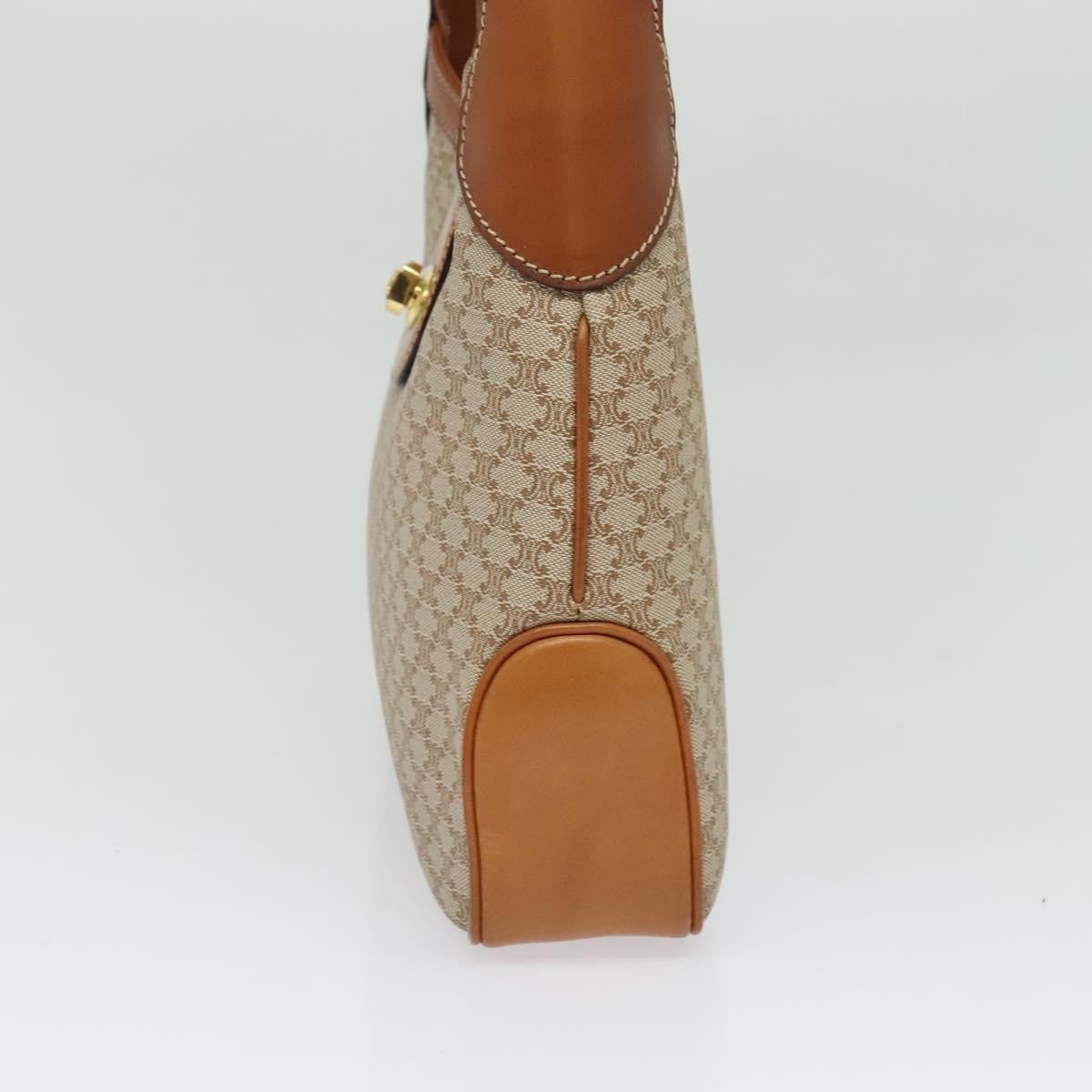 Celine Macadam Handbag Macadam with leather, BEIGE, CANVAS, Handbag