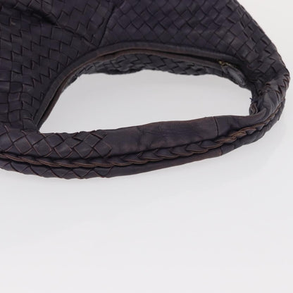 Bottega Veneta Veneta Hobo Pleated Intrecciato Nappa, PURPLE, LEATHER, Shoulder bag