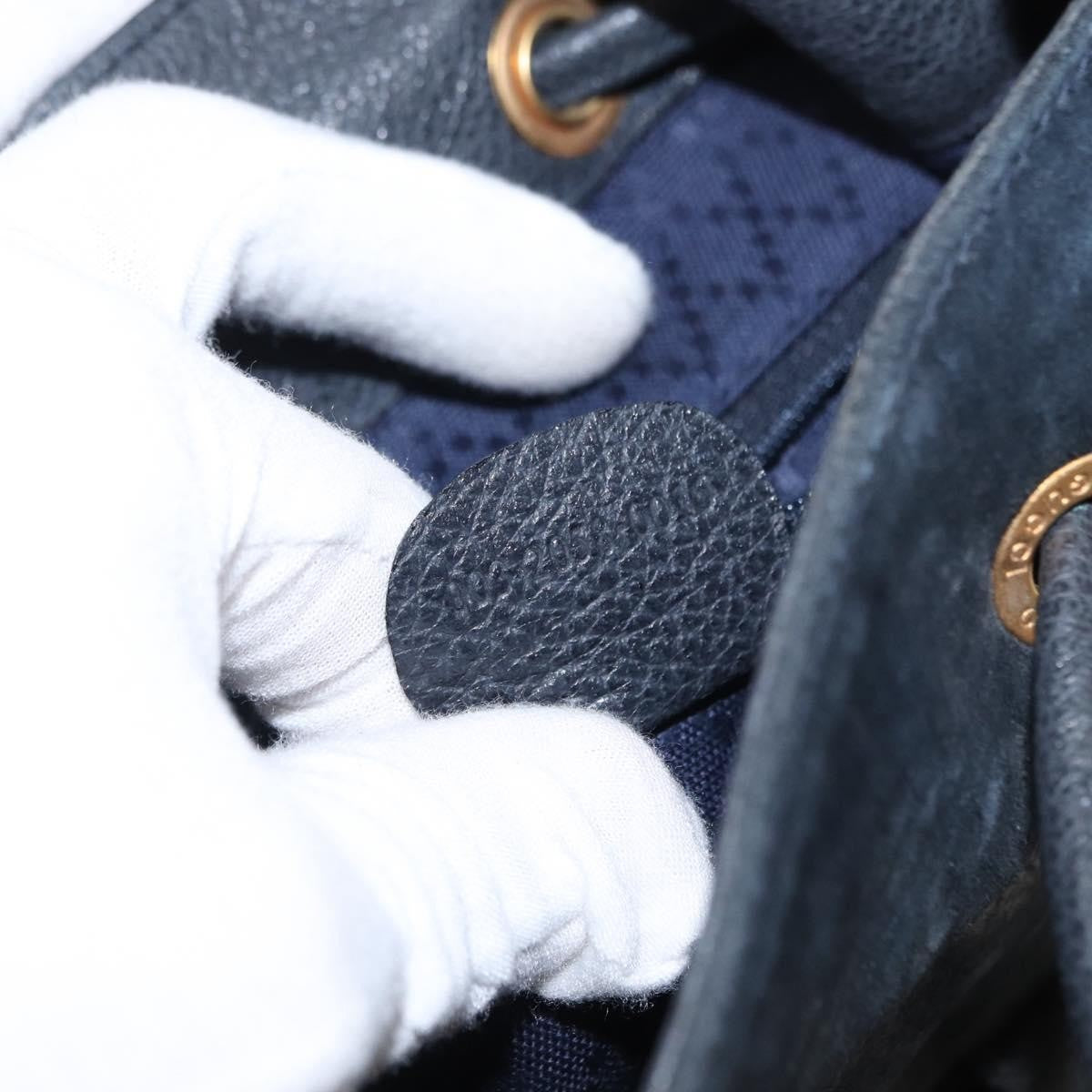 Gucci Vintage Bamboo Backpack Suede, NAVY, SUEDE, Backpack