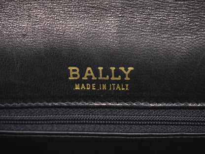 Bally Vintage Handbag Quilted Leather, BLACK, LEATHER, Handbag