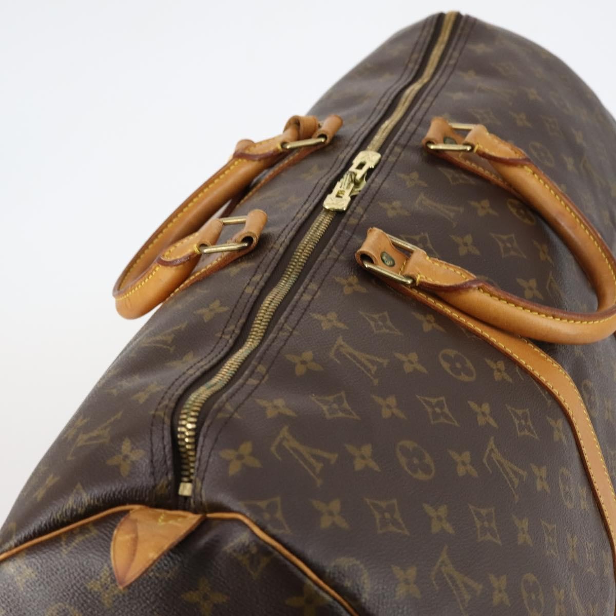 Louis Vuitton Keepall Bag Monogram Canvas, BROWN, CANVAS, Travel bag