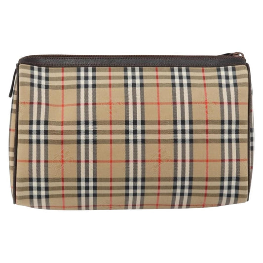 Burberry Nova check Pochette Canvas, BEIGE, CANVAS, Clutche & pouche
