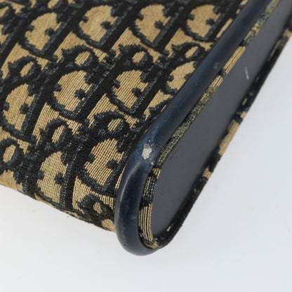 Christian Dior Vintage Trotter Shoulder Bag Canvas, NAVY, CANVAS, Shoulder bag