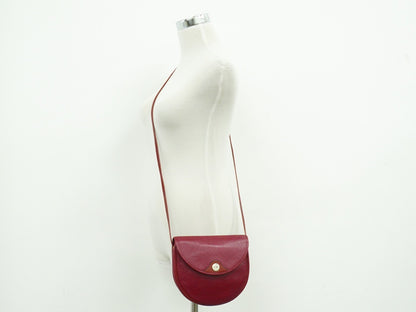 Christian Dior Vintage Shoulder Bag Leather, RED, LEATHER, Shoulder bag