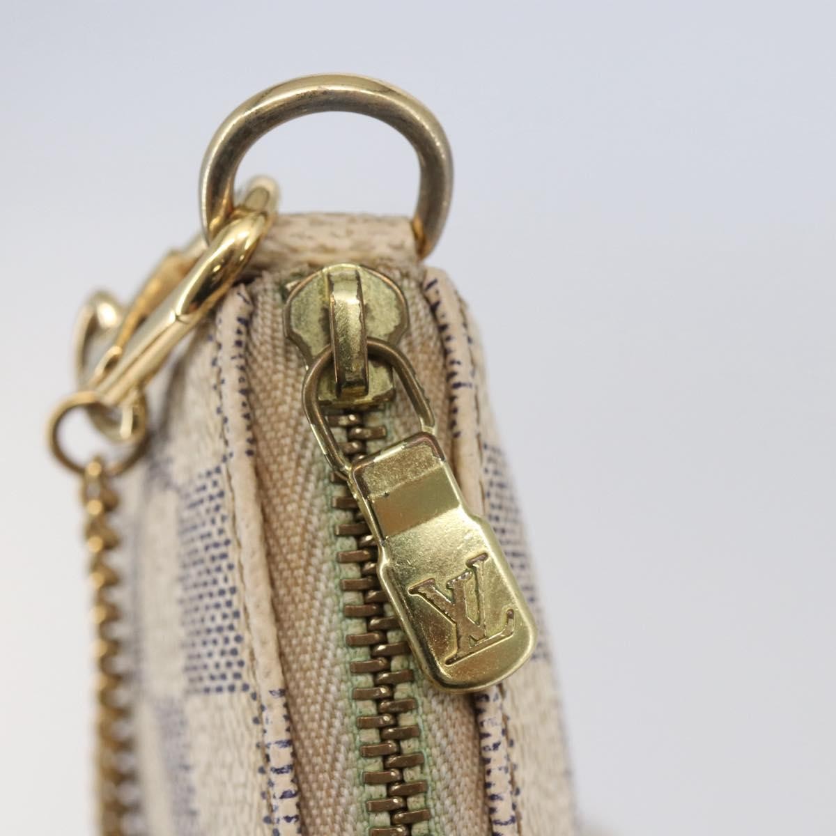 Louis Vuitton Pochette Accessoires Damier, WHITE, CANVAS, Clutche & pouche
