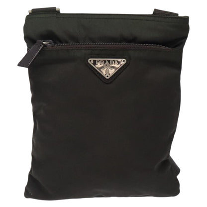 Prada Flat Messenger Bag Tessuto, KHAKI, NYLON, Shoulder bag