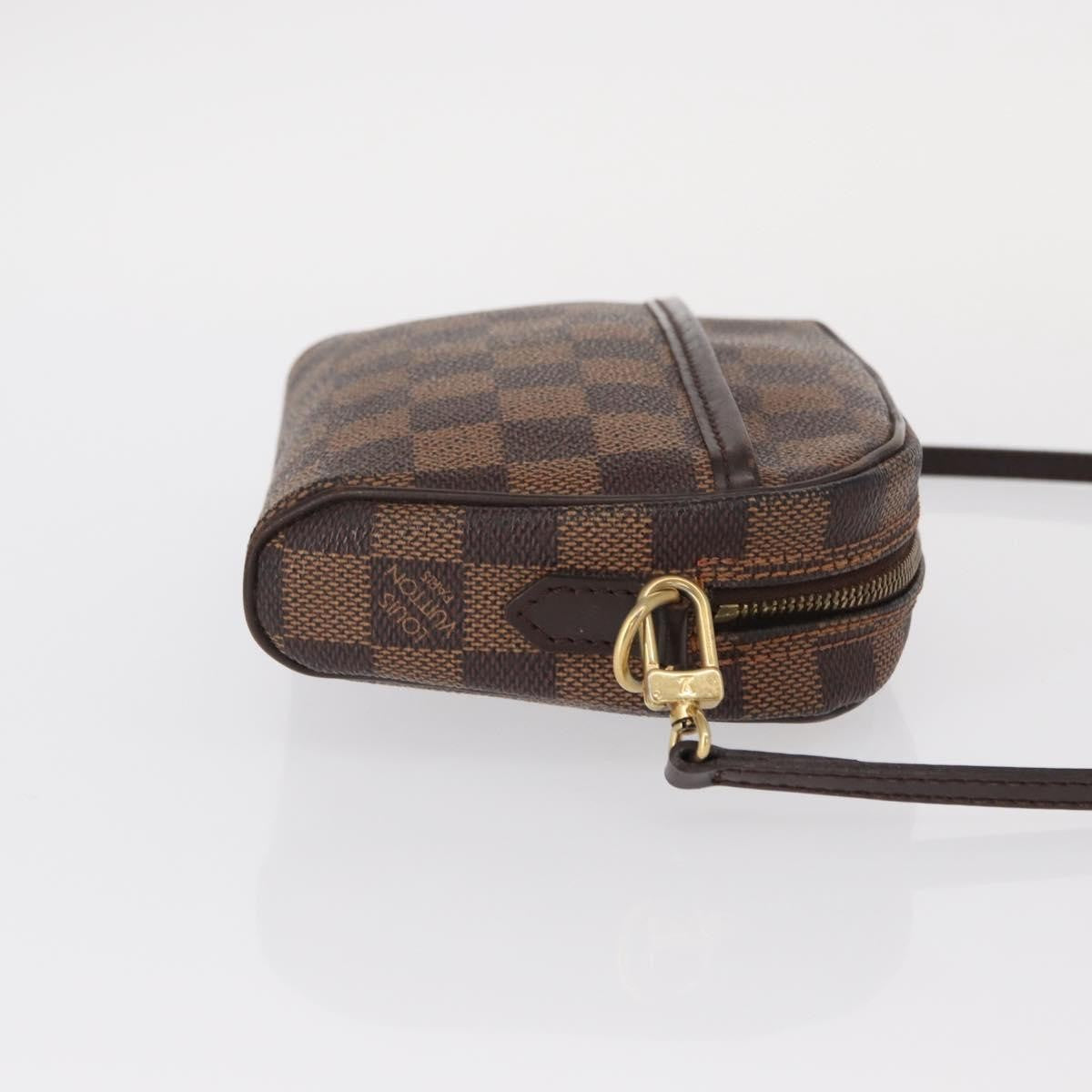 Louis Vuitton Ipanema Pochette Damier, BROWN, CANVAS, Clutche & pouche