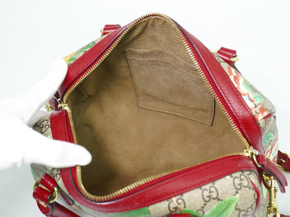 Gucci Convertible Boston Bag Tian Print GG Coated Canvas, MULTICOLOUR, CANVAS, Travel bag