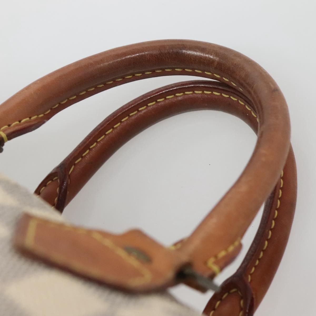 Louis Vuitton Speedy Handbag Damier, WHITE, CANVAS, Handbag