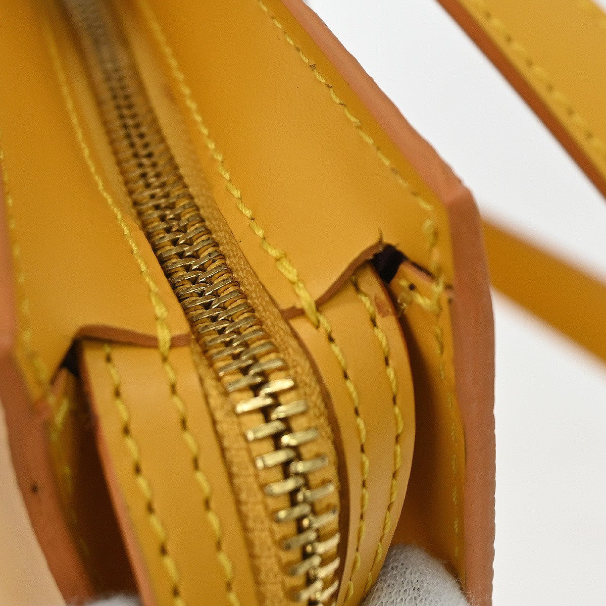 Louis Vuitton Saint Jacques Handbag Epi Leather, Yellow, Leather, Shoulder Bag