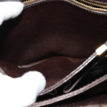 Celine C Sulky Shoulder bag Canvas and Leather, BEIGE, CANVAS, Shoulder bag