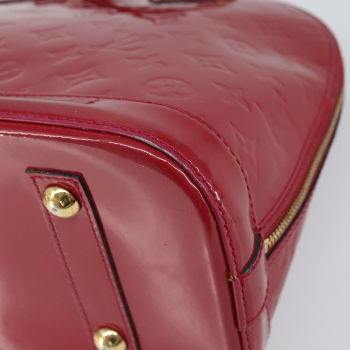 Louis Vuitton Alma Handbag Monogram Vernis, RED, PATENT_LEATHER, Handbag
