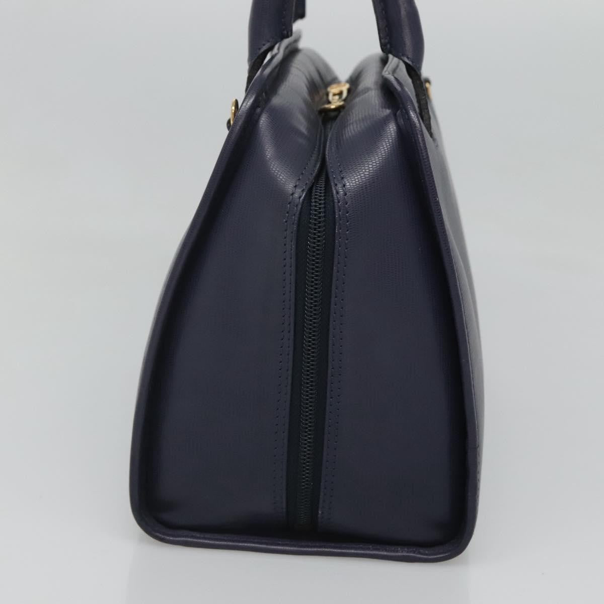 Celine Circle Logo Handbag Leather, BLUE, LEATHER, Handbag