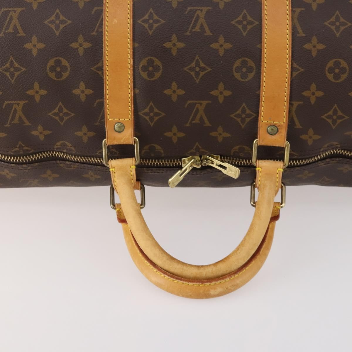 Louis Vuitton Keepall Bag Monogram Canvas, BROWN, CANVAS, Travel bag