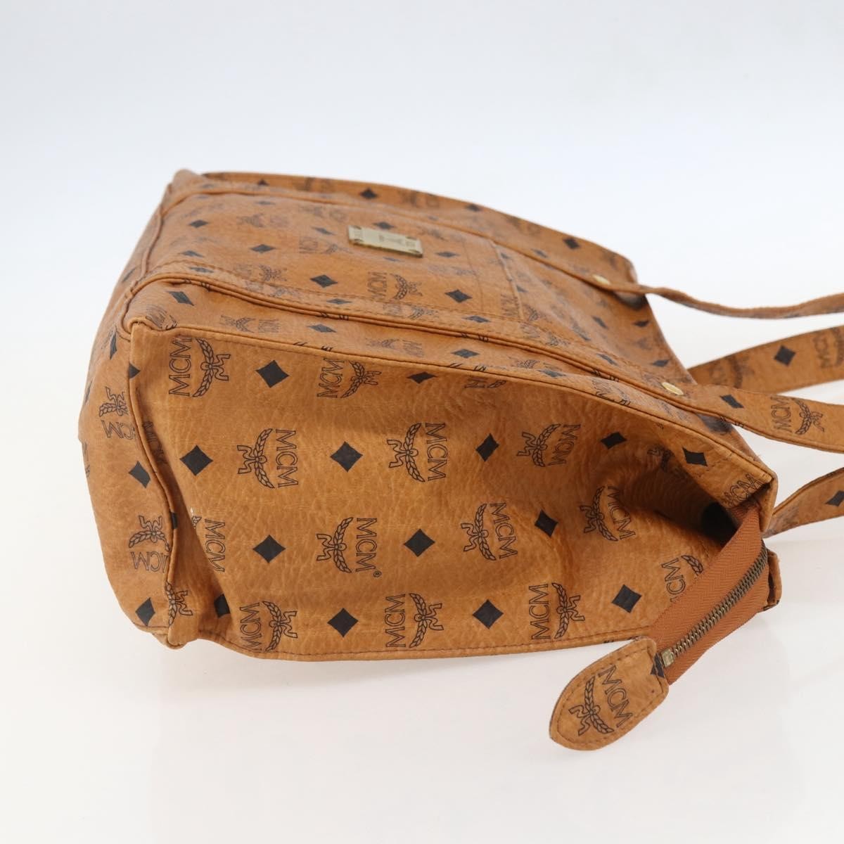 MCM Vintage Visetos Tote bag Canvas, BROWN, PVC, Tote bag