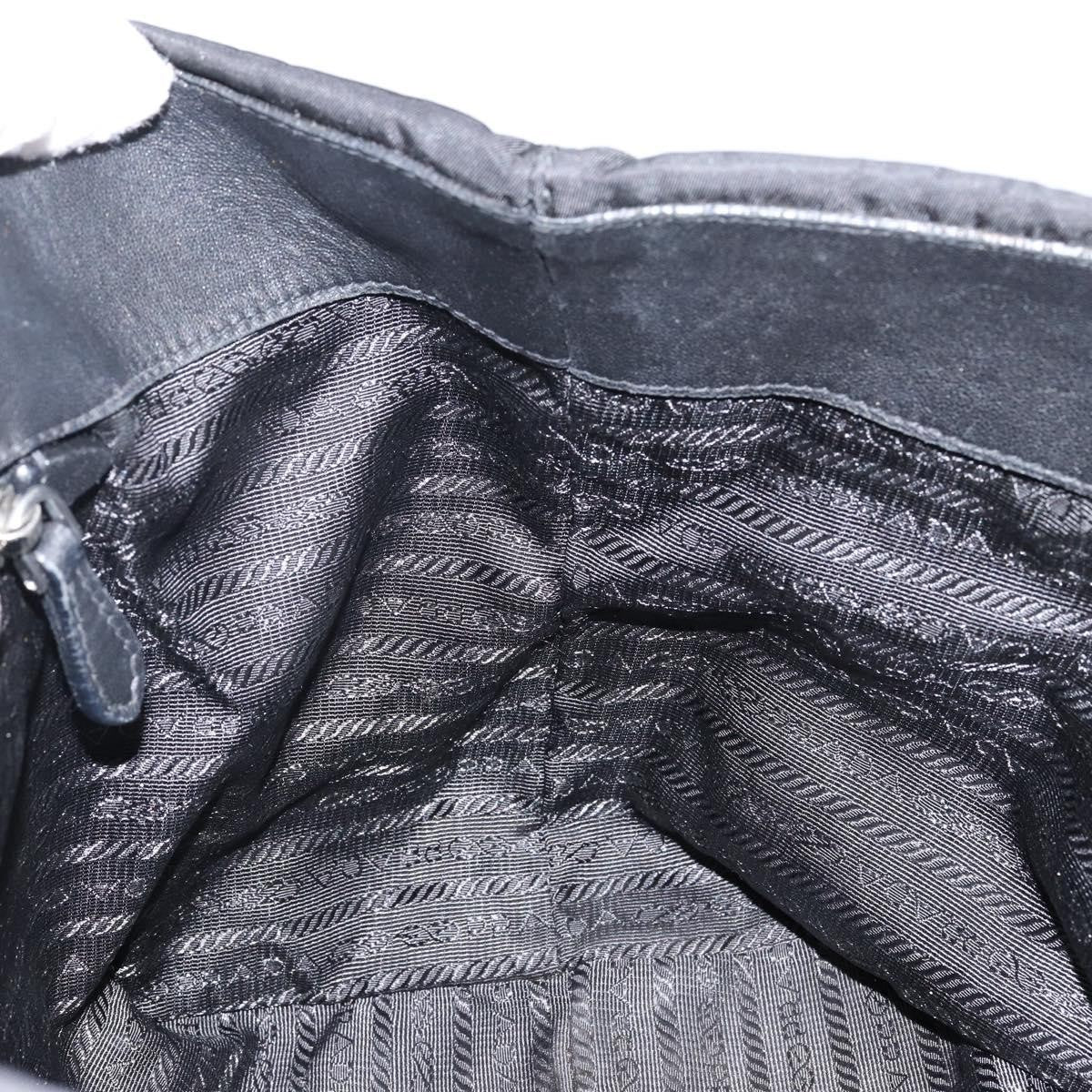 Prada Bow Tote Tessuto with Leather, BLACK, NYLON, Tote bag