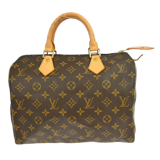 Louis Vuitton Speedy Handbag Monogram Canvas, Brown, Canvas, Handbag
