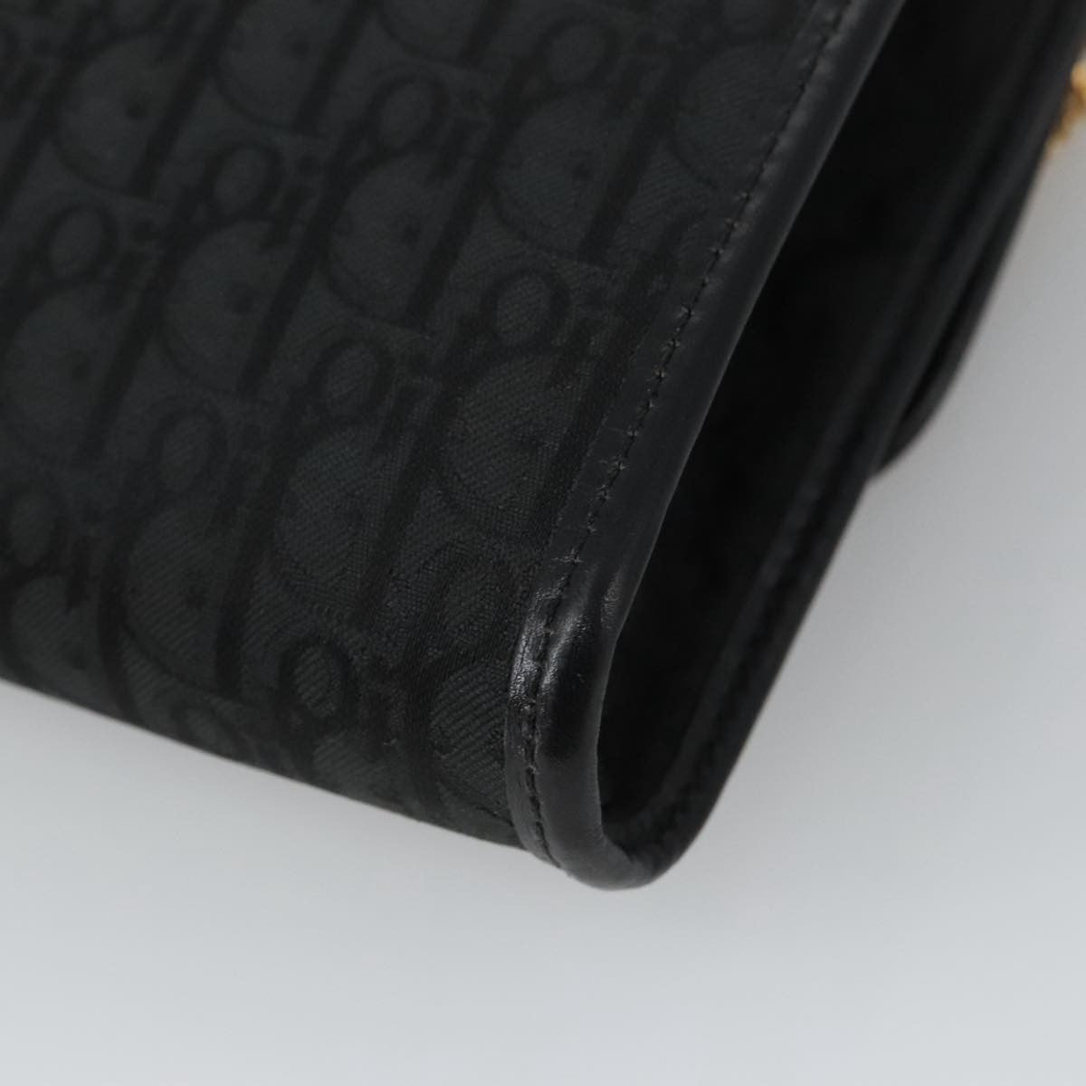 Christian Dior Vintage Trotter Crossbody Bag Canvas, BLACK, CANVAS, Shoulder bag