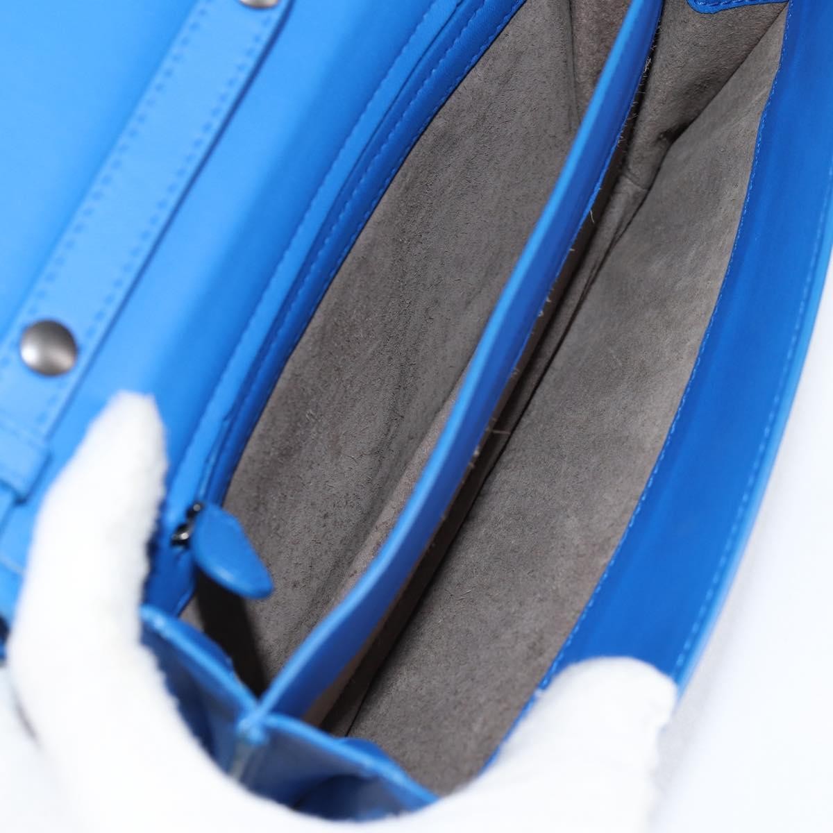 Bottega Veneta Clip Flap Bag Leather, Blue, Leather, Shoulder Bag