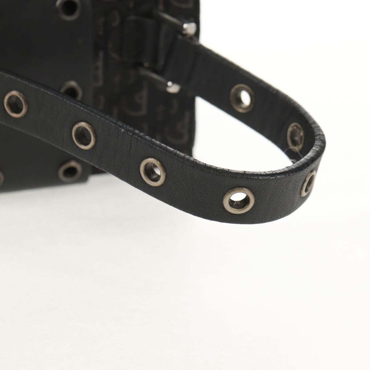 Christian Dior Vintage Trotter Pouch Canvas, BLACK, CANVAS, Clutche & pouche