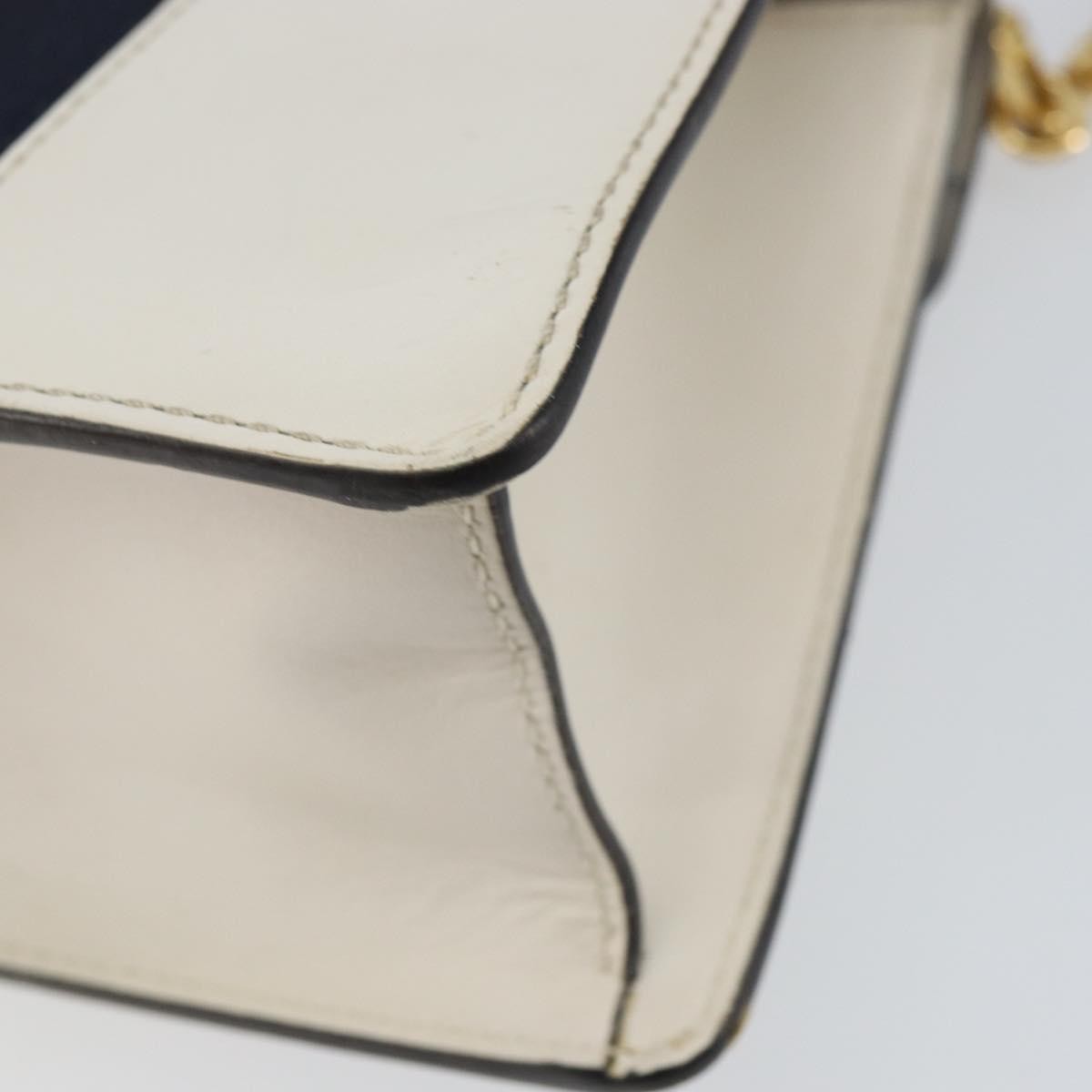 Gucci Sylvie Top Handle Bag Leather, WHITE, LEATHER, Handbag