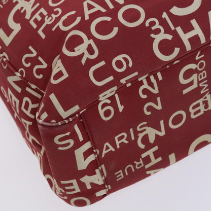 Chanel 31 Rue Cambon Beach Zip Tote Printed Canvas, RED, CANVAS, Tote bag