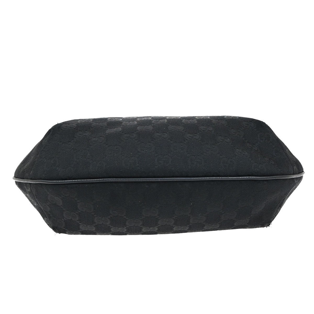 Gucci Half Moon Hobo Messenger GG Canvas, BLACK, CANVAS, Shoulder bag