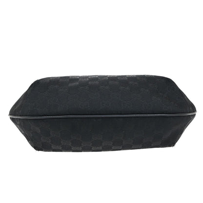 Gucci Half Moon Hobo Messenger GG Canvas, BLACK, CANVAS, Shoulder bag