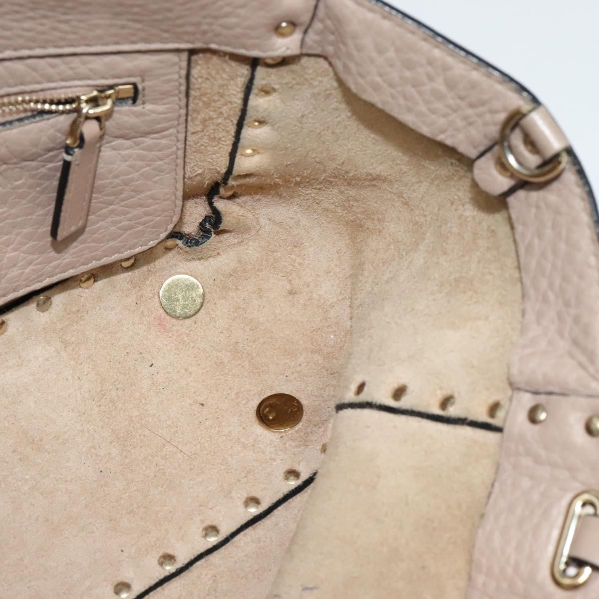 Valentino Garavani Rockstud Tote Pebbled Leather, BEIGE, LEATHER, Tote bag