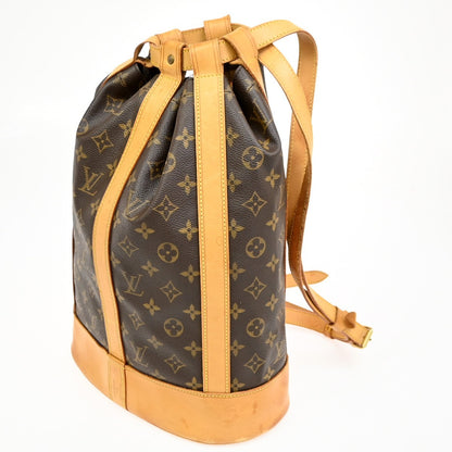 Louis Vuitton Randonnee Backpack Monogram Canvas, BROWN, CANVAS, Shoulder bag