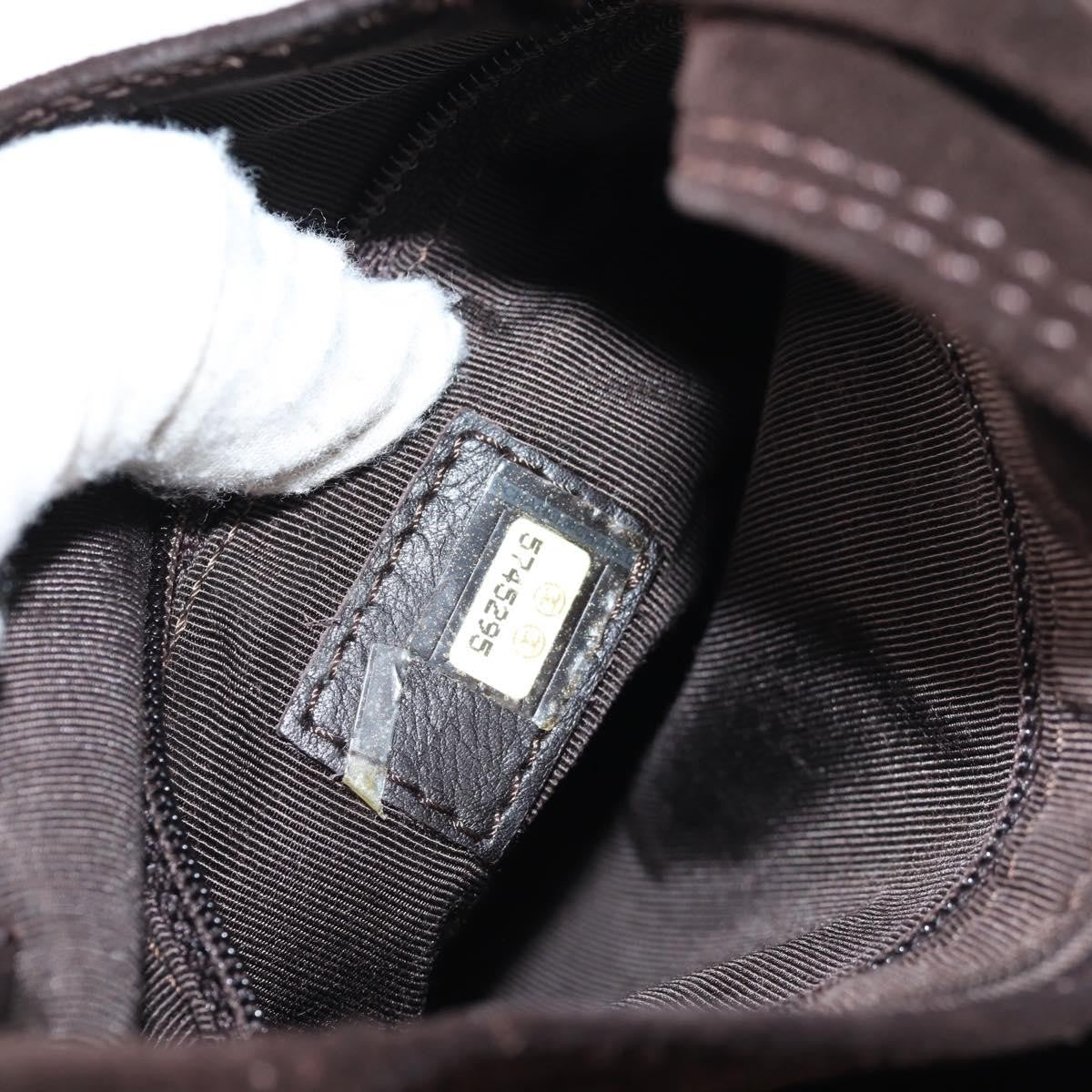 Chanel Vintage Shoulder Bag Suede, BROWN, SUEDE, Shoulder bag