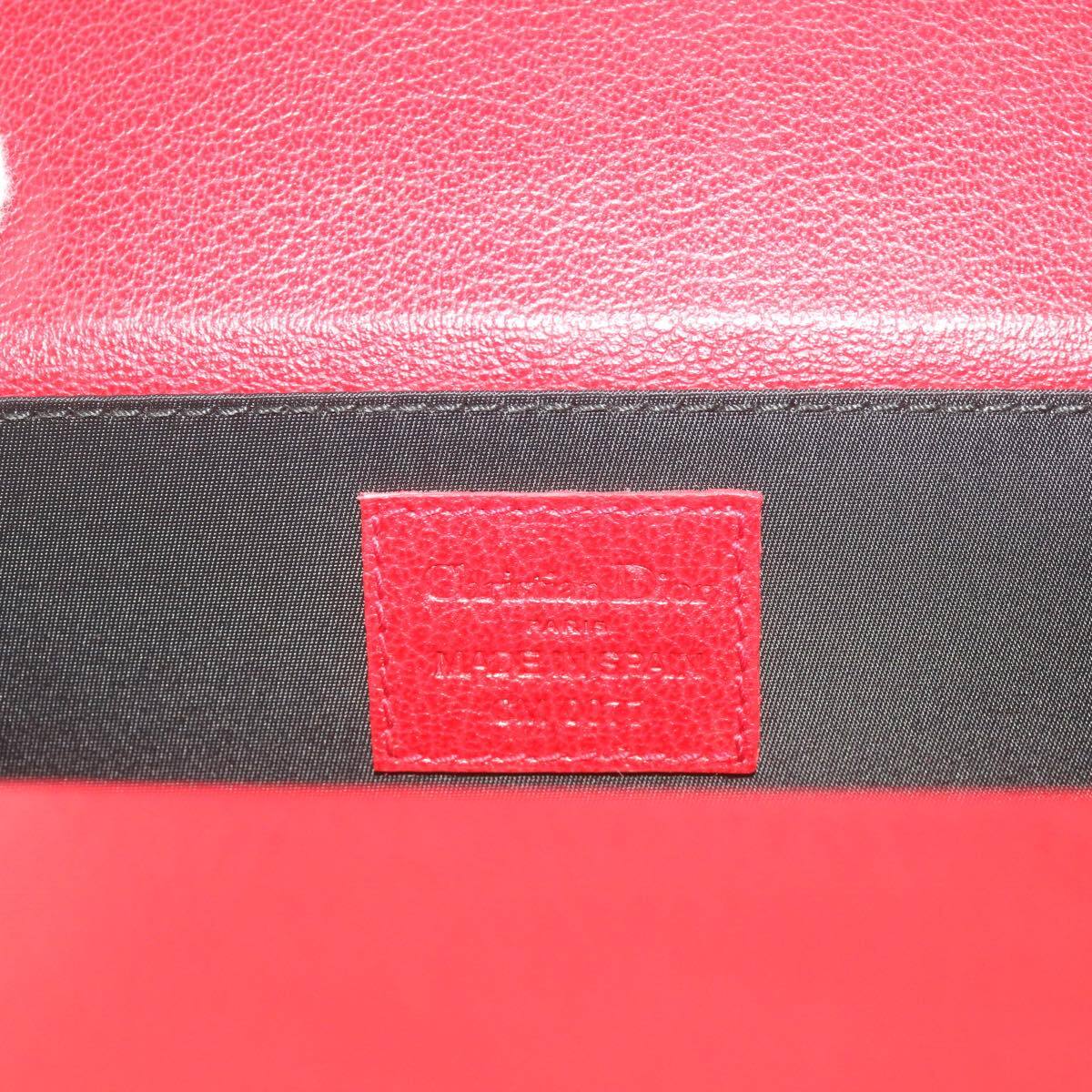 Christian Dior Vanity cosmetic pouch Cannage Leather, RED, LEATHER, Clutche & pouche