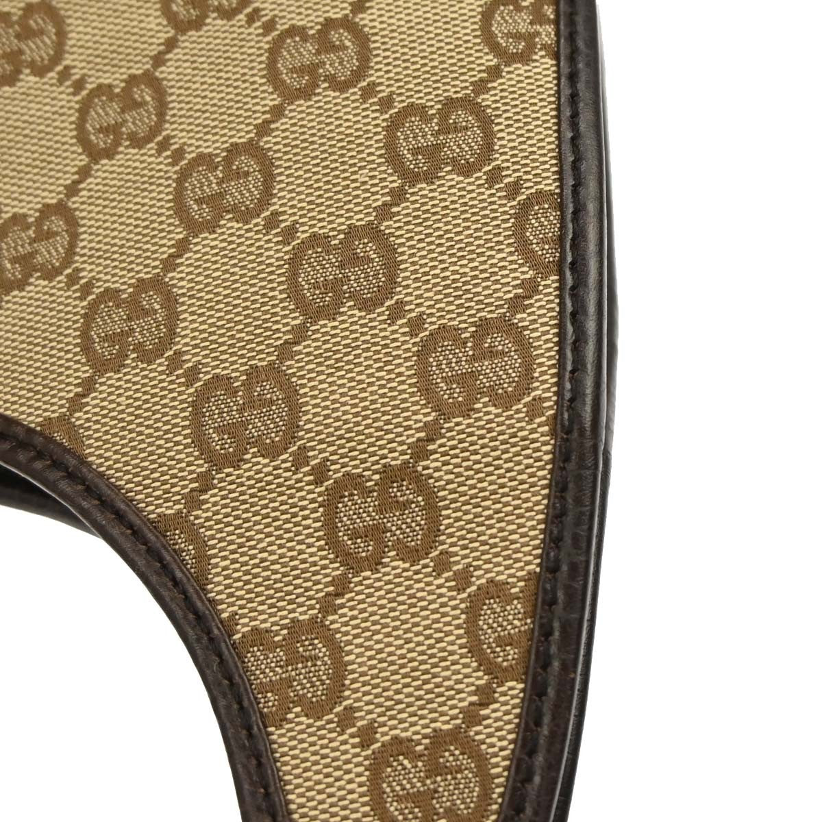 Gucci Vintage Jackie Handbag Canvas, BEIGE, CANVAS, Handbag