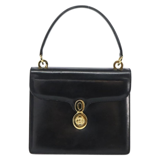 Gucci Vintage Handbag Leather, BLACK, LEATHER, Handbag