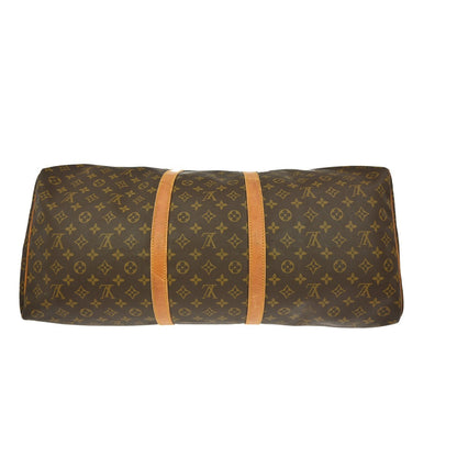 Louis Vuitton Keepall Bag Monogram Canvas, BROWN, CANVAS, Travel bag