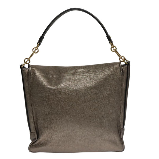 Loewe Anagram handbag Leather, METALLIC, LEATHER, Handbag