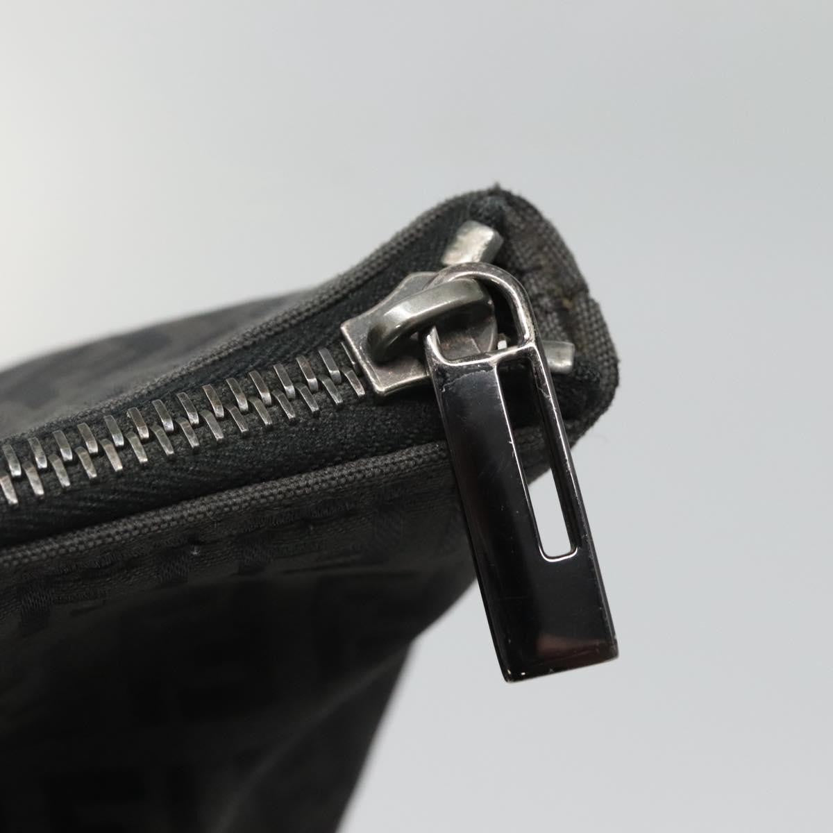 Fendi Roll Tote Zucchino Canvas, BLACK, CANVAS, Tote bag