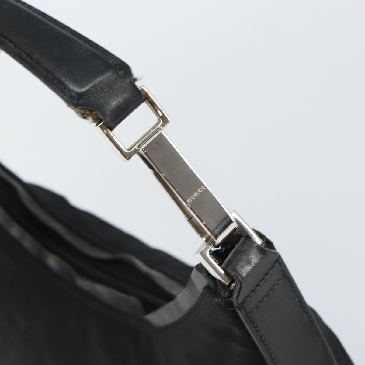 Gucci Zip Hobo Nylon, Black, Nylon, Handbag
