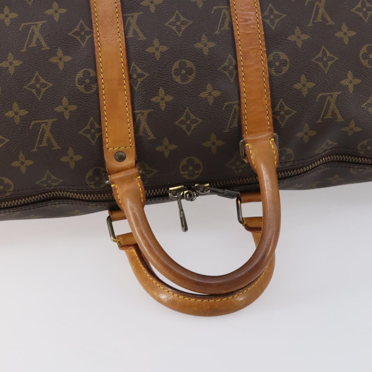 Louis Vuitton Keepall Bag Monogram Canvas, BROWN, CANVAS, Travel bag