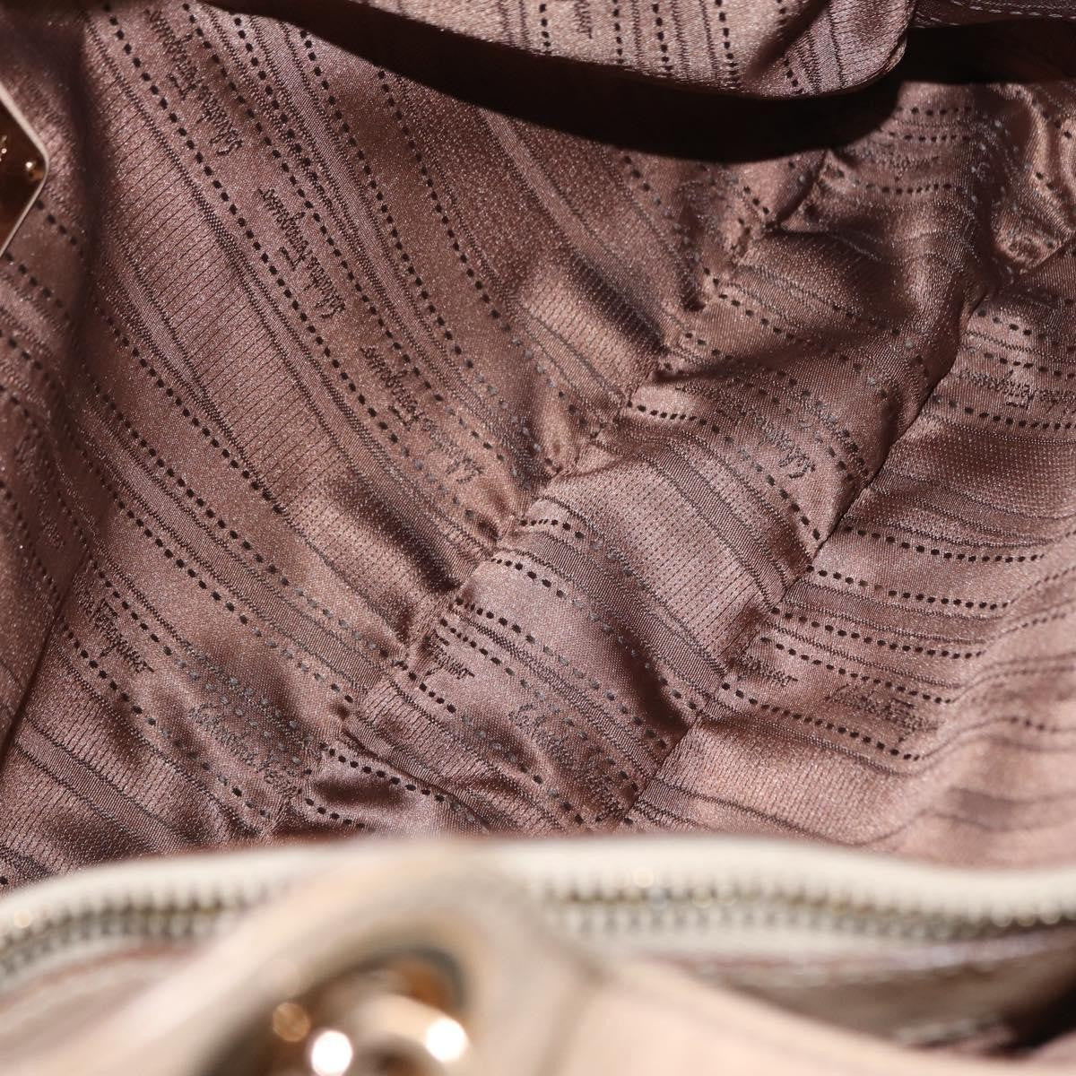 Salvatore Ferragamo Betulla Chain Tote Leather, BEIGE, LEATHER, Tote bag