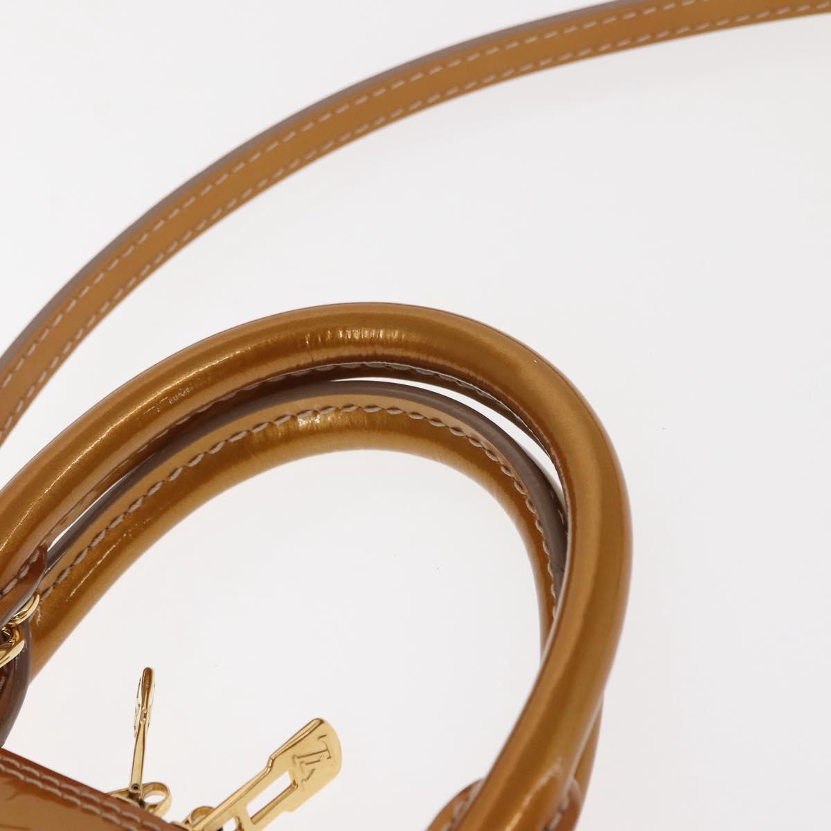 Louis Vuitton Alma Handbag Monogram Vernis, GOLD, PATENT_LEATHER, Handbag