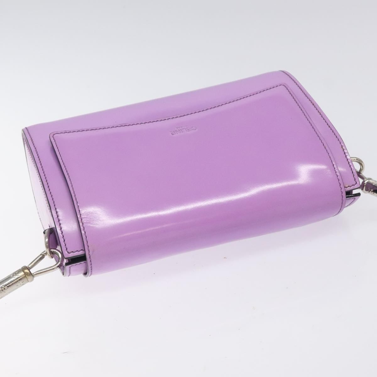 Celine Shoulder Bag Leather, PURPLE, LEATHER, Shoulder bag