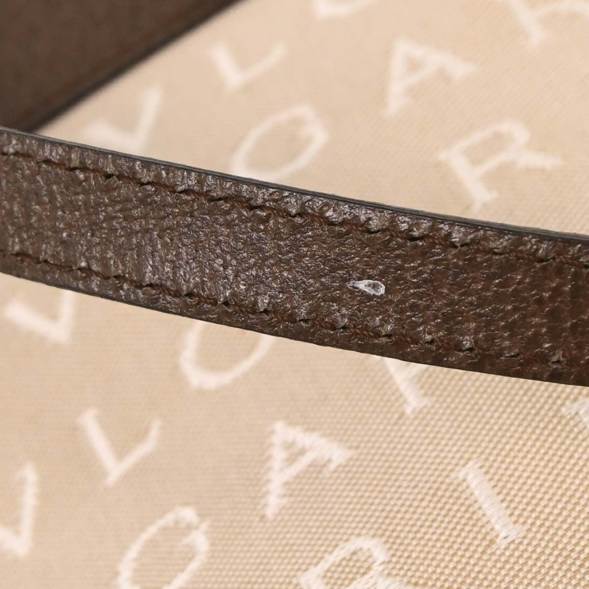 Bvlgari Logomania Shoulder Bag Canvas with Leather, BEIGE, CANVAS, Shoulder bag