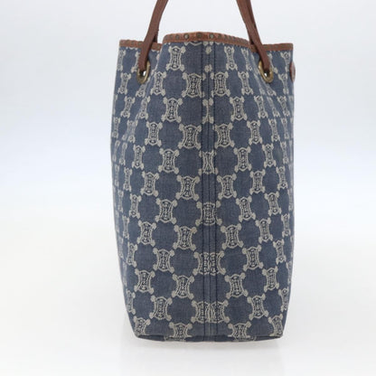Celine Vintage Macadam Tote bag Canvas, BLUE, CANVAS, Tote bag